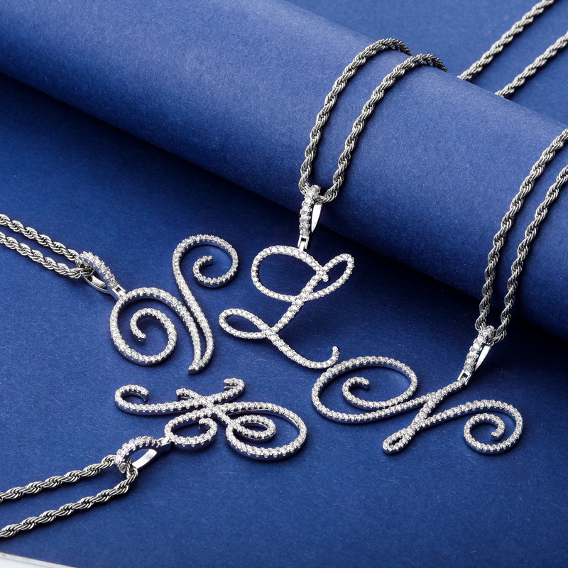 Vintage Fashion Font - Kalung Liontin Huruf A-Z Font 26