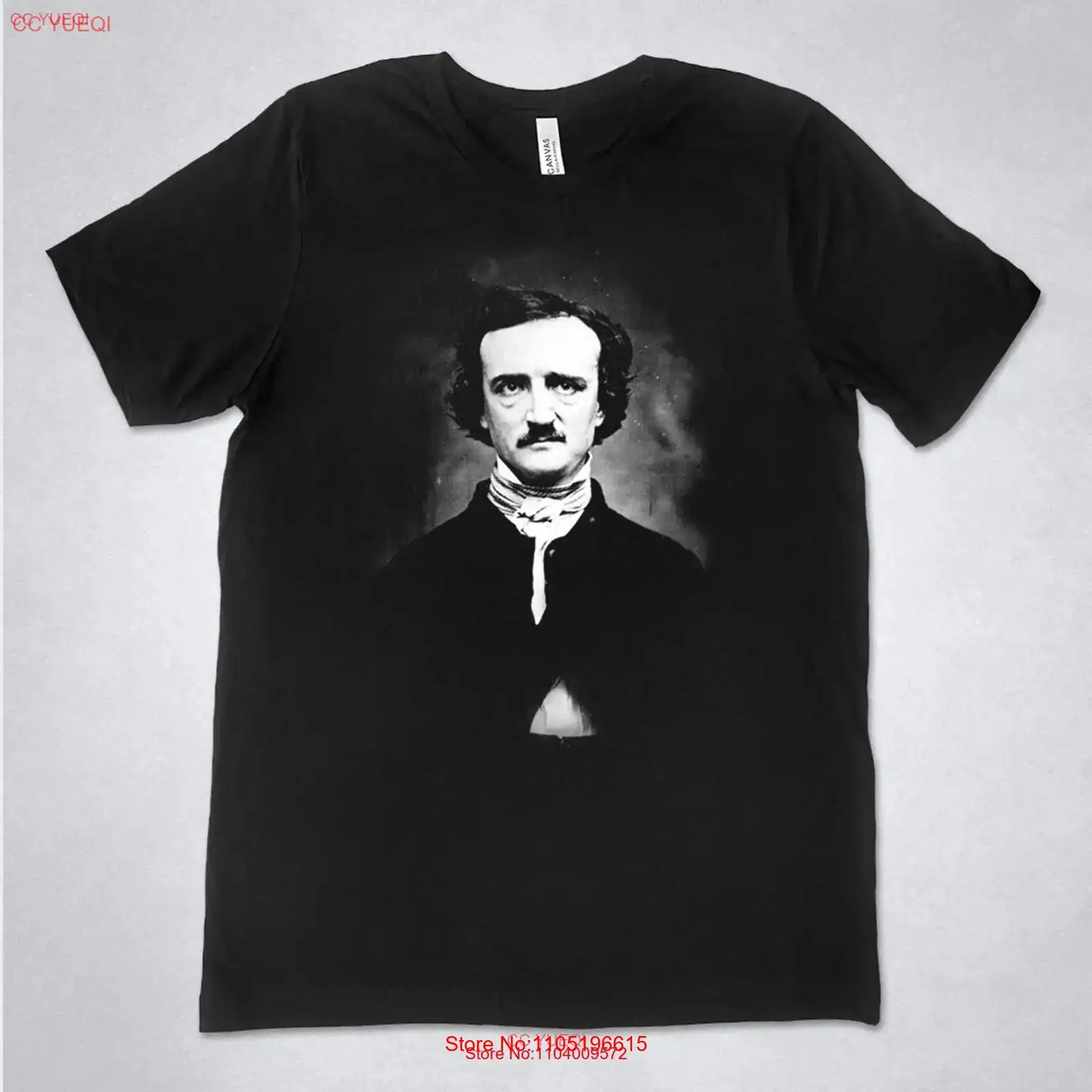 Vintage Fashion Jersey - Edgar Allan Poe kemeja foto potret