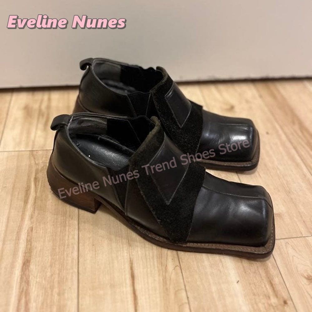 Vintage Fashion Dress - Sepatu Wanita Retro Berujung Persegi, Hak
