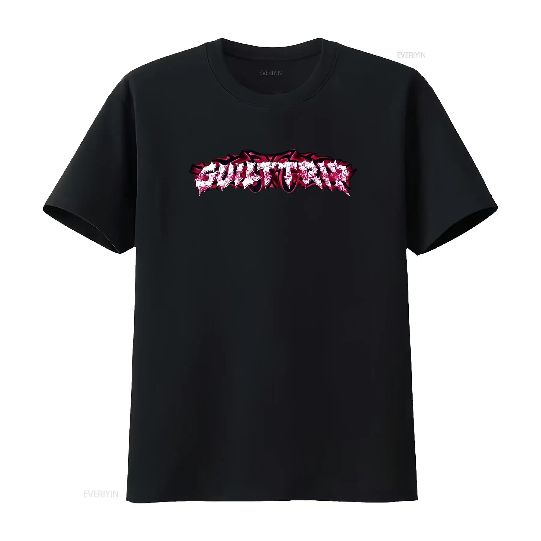 Vintage Fashion Font - Kaos T-Shirt Gothic Death Metal dengan