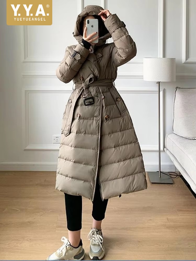 Vintage Windbreaker Nylon - Jaket Musim Dingin Wanita, Mantel Panjang