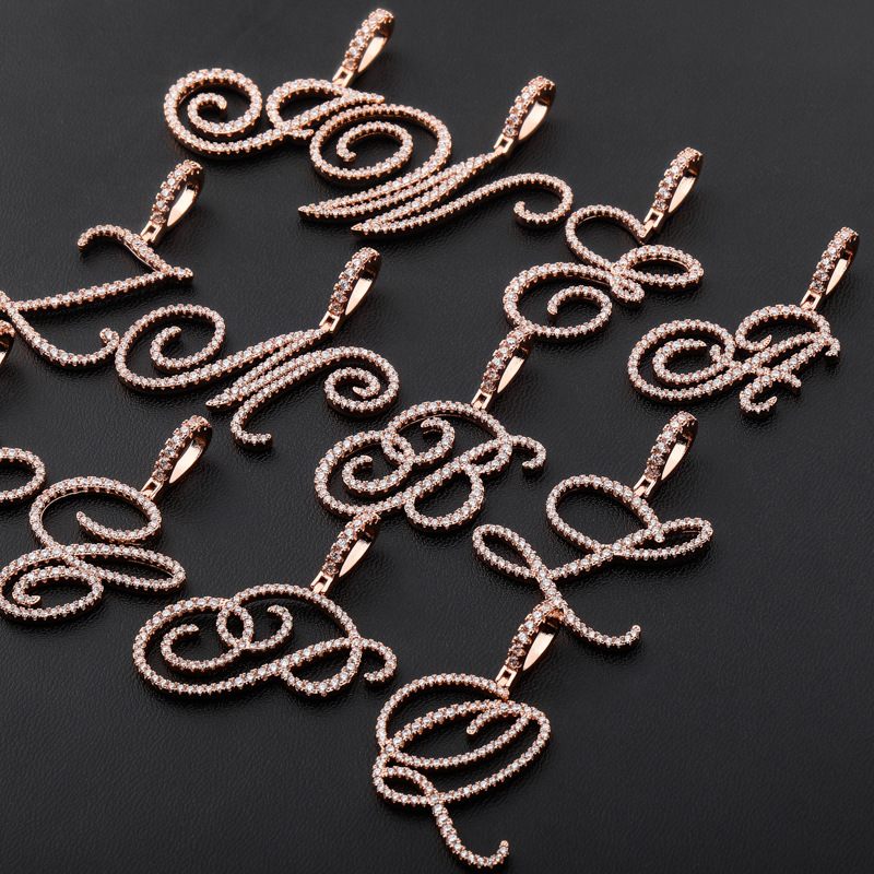 Kalung Liontin Huruf A-Z Font  - Vintage Fashion Font ulasan dan harga