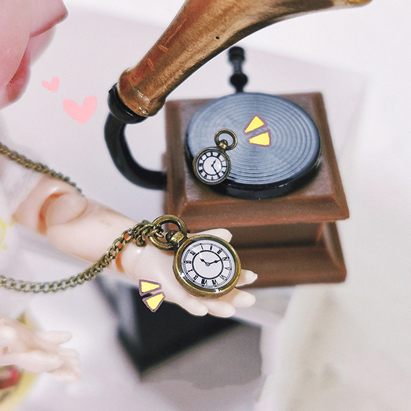 1/12 rumah boneka simulasi jam - Vintage Fashion Dolls ulasan dan harga