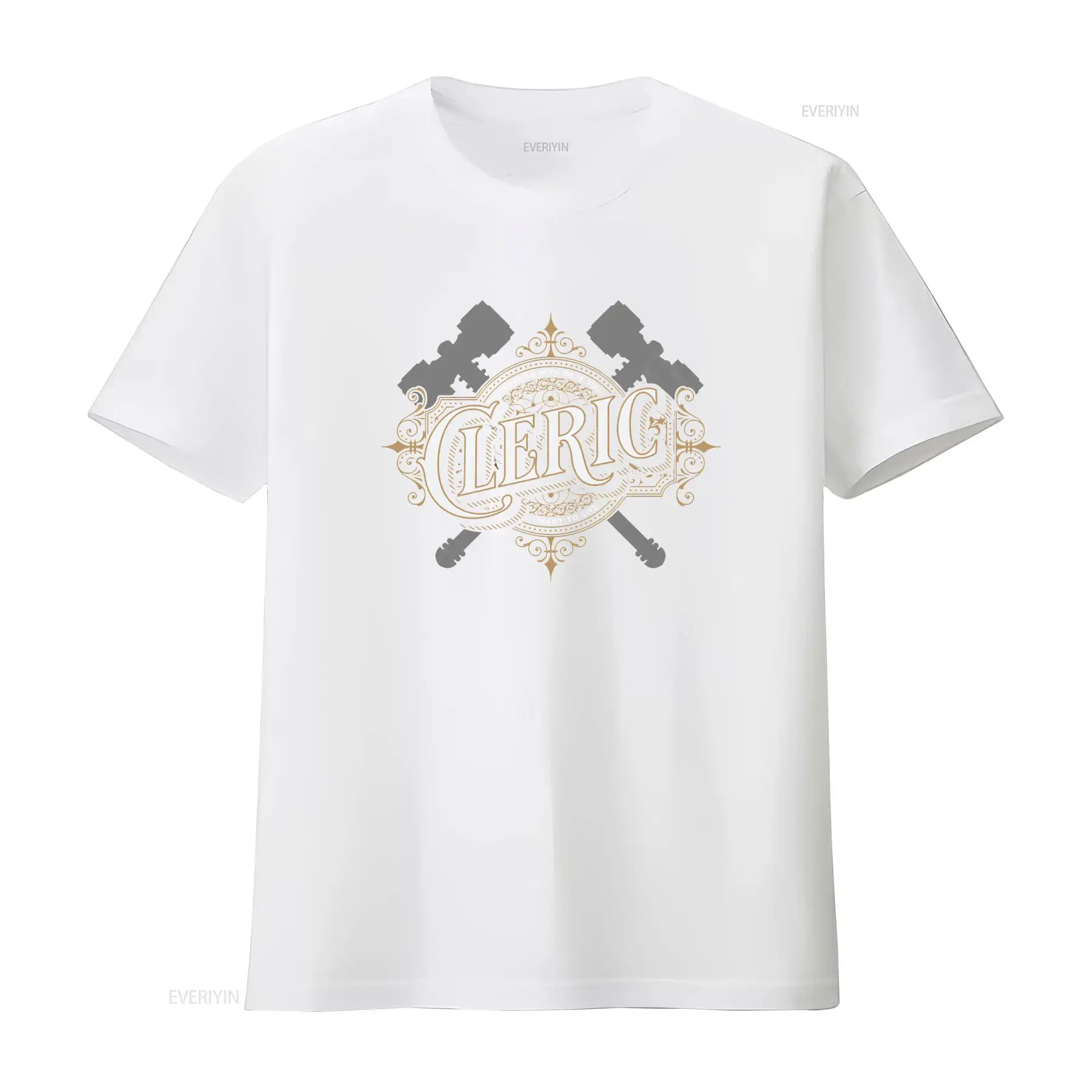 Kaos DnD Cleric dengan Font Re - Vintage Fashion Font ulasan dan harga
