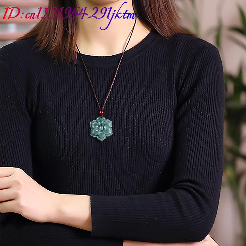 Kalung Liontin Bunga Giok Burm - Usa Vintage Fashion ulasan dan harga