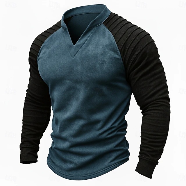 Kemeja Henley Raglan Lengan Pa - Usa Vintage Fashion ulasan dan harga