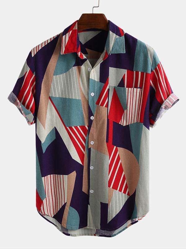 Kemeja Cetak Desain Niche Keci - Printed Floral Shirt ulasan dan harga