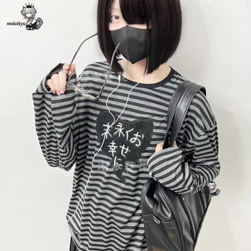 Kaos Lengan Panjang Kerah O Vi - Usa Vintage Fashion ulasan dan harga