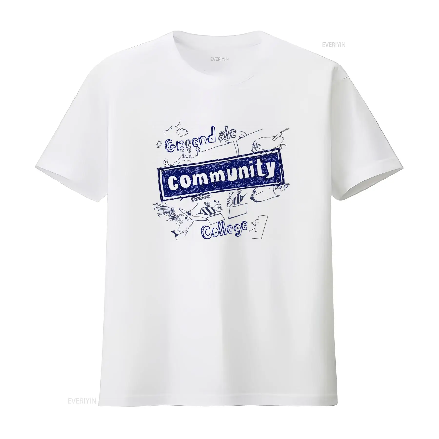Kaos Cetak Greendale Community - Vintage Fashion Community ulasan dan harga