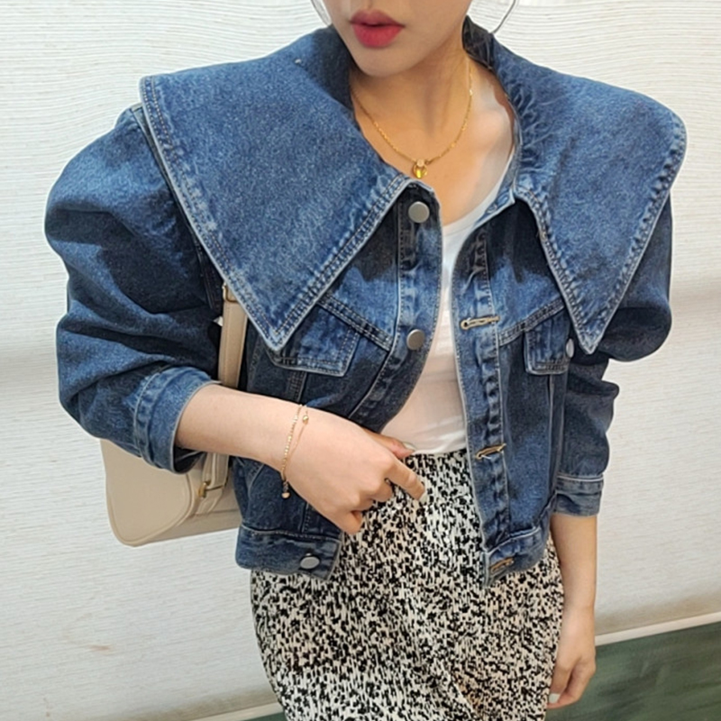 Jaket Denim Pendek Lengan Panj - Vintage Fashion Dolls ulasan dan harga