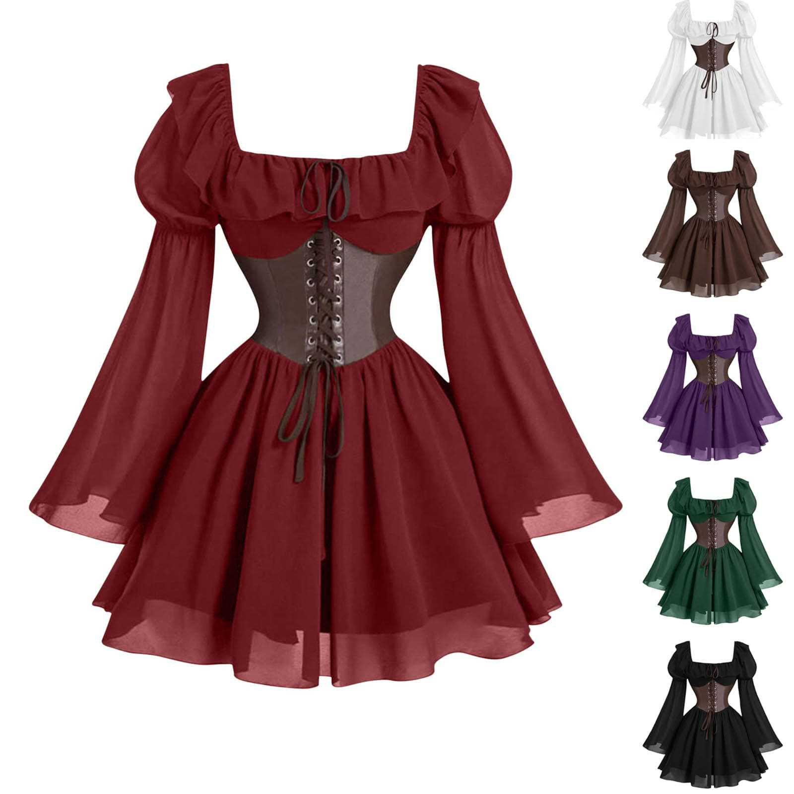 Gaun Wanita Lengan Panjang Gay - Vintage Fashion Dress ulasan dan harga