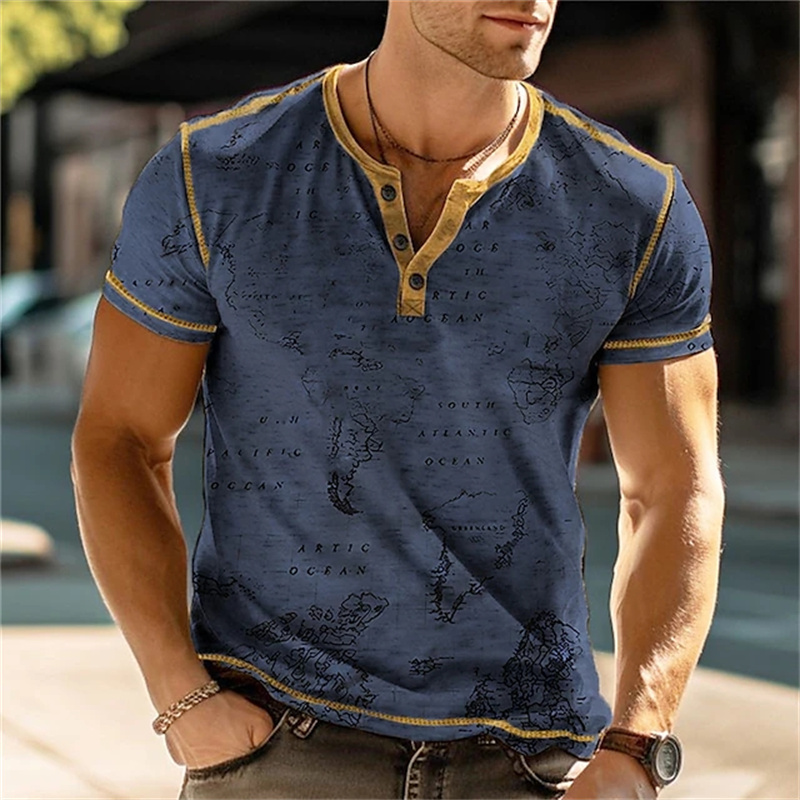 Kaos Henry Pria Lucu dengan Ce - Usa Vintage Fashion ulasan dan harga