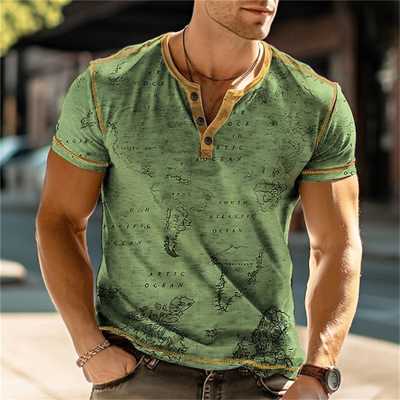 Kaos Henry Pria Lucu dengan Ce - Usa Vintage Fashion ulasan dan harga