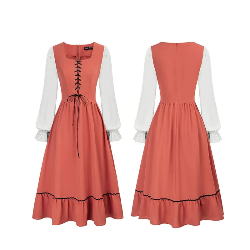 Gaun Midi Vintage Wanita Berga - Vintage Fashion Dress ulasan dan harga