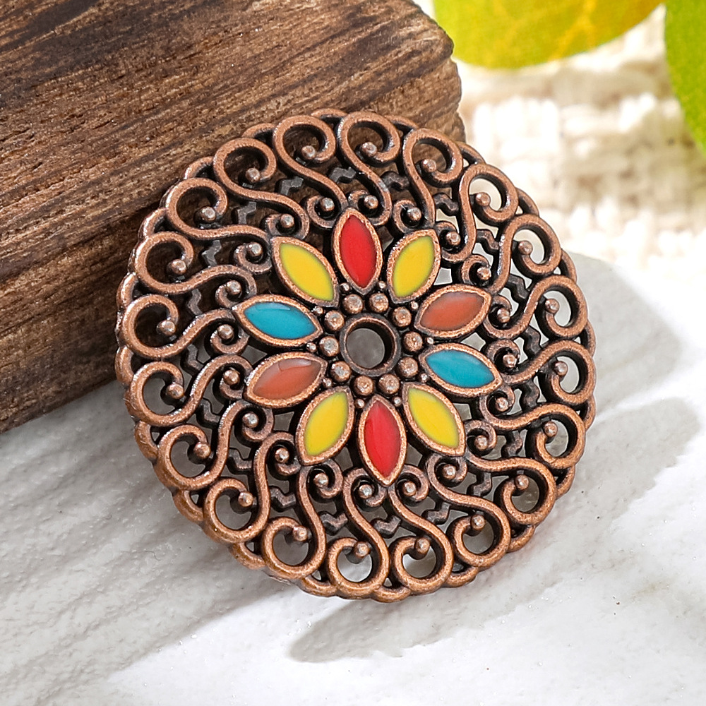 Liontin Bulat Enamel Tembaga P - Vintage Fashion Nova ulasan dan harga