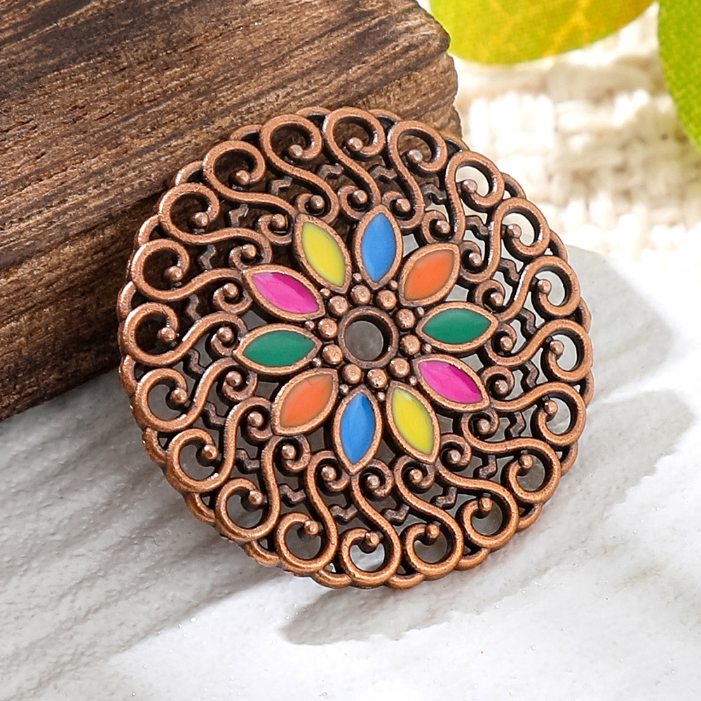 Liontin Bulat Enamel Tembaga P - Vintage Fashion Nova ulasan dan harga