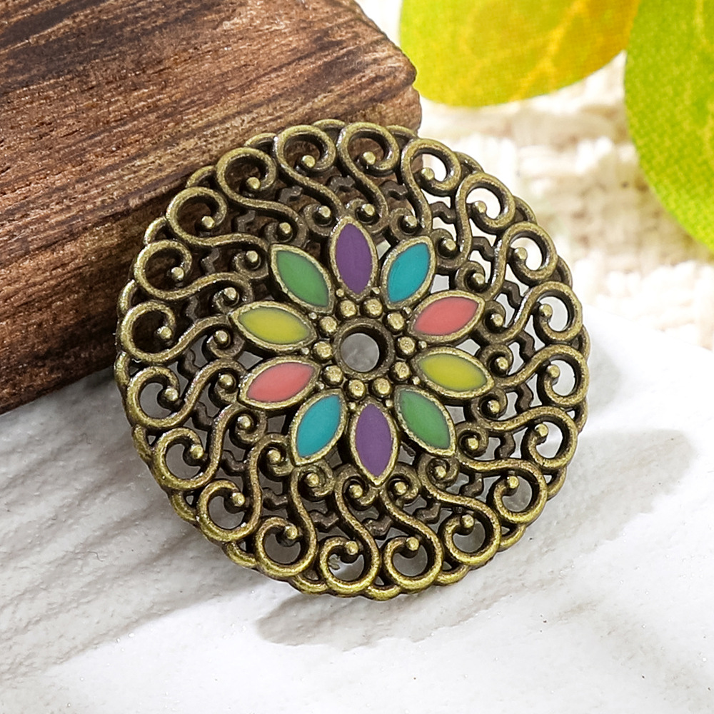Liontin Bulat Enamel Tembaga P - Vintage Fashion Nova ulasan dan harga
