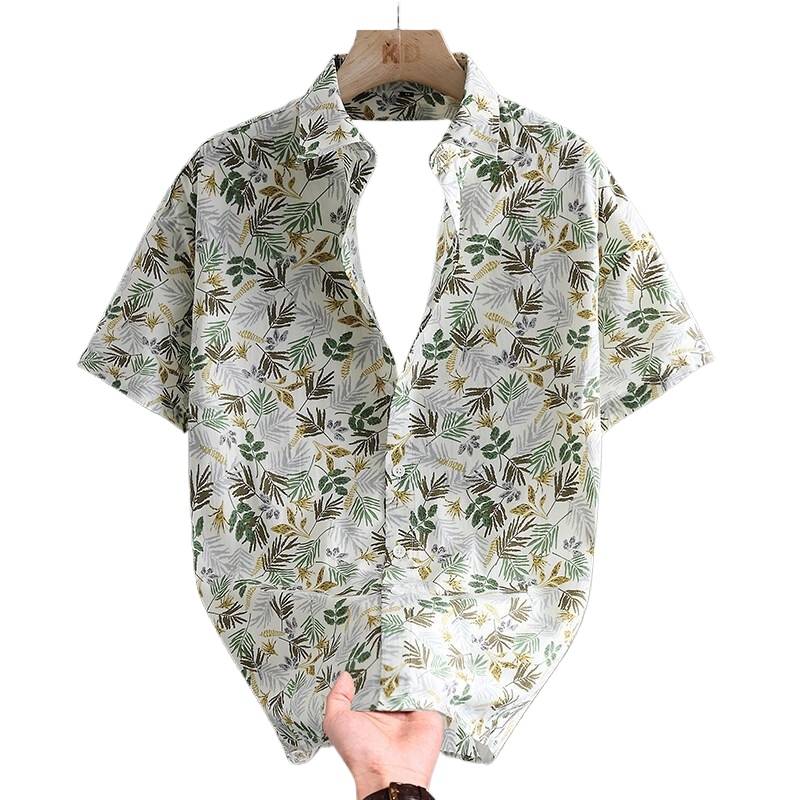 Kemeja Pria Lengan Pendek Moti - Printed Floral Shirt ulasan dan harga