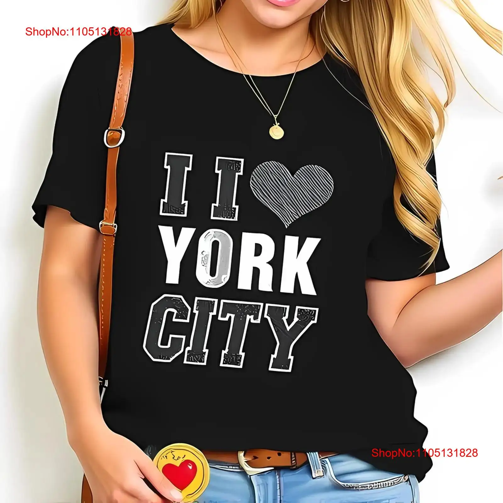 Kaos Hitam Stylish I Love YORK - Vintage Fashion Font ulasan dan harga